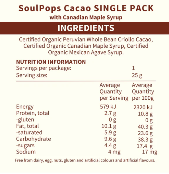 SoulPops - Ceremonial Cacao 8 Pack