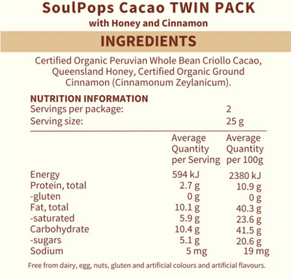 SoulPops Twin Pack - Ceremonial Cacao