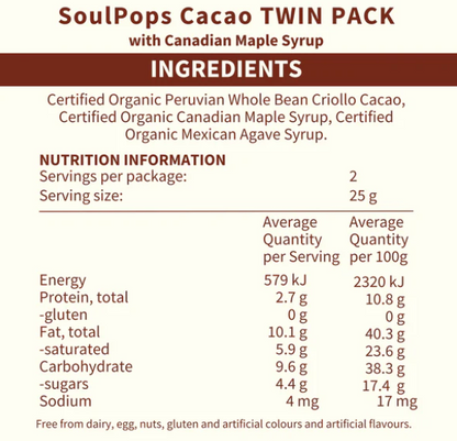 SoulPops Twin Pack - Ceremonial Cacao