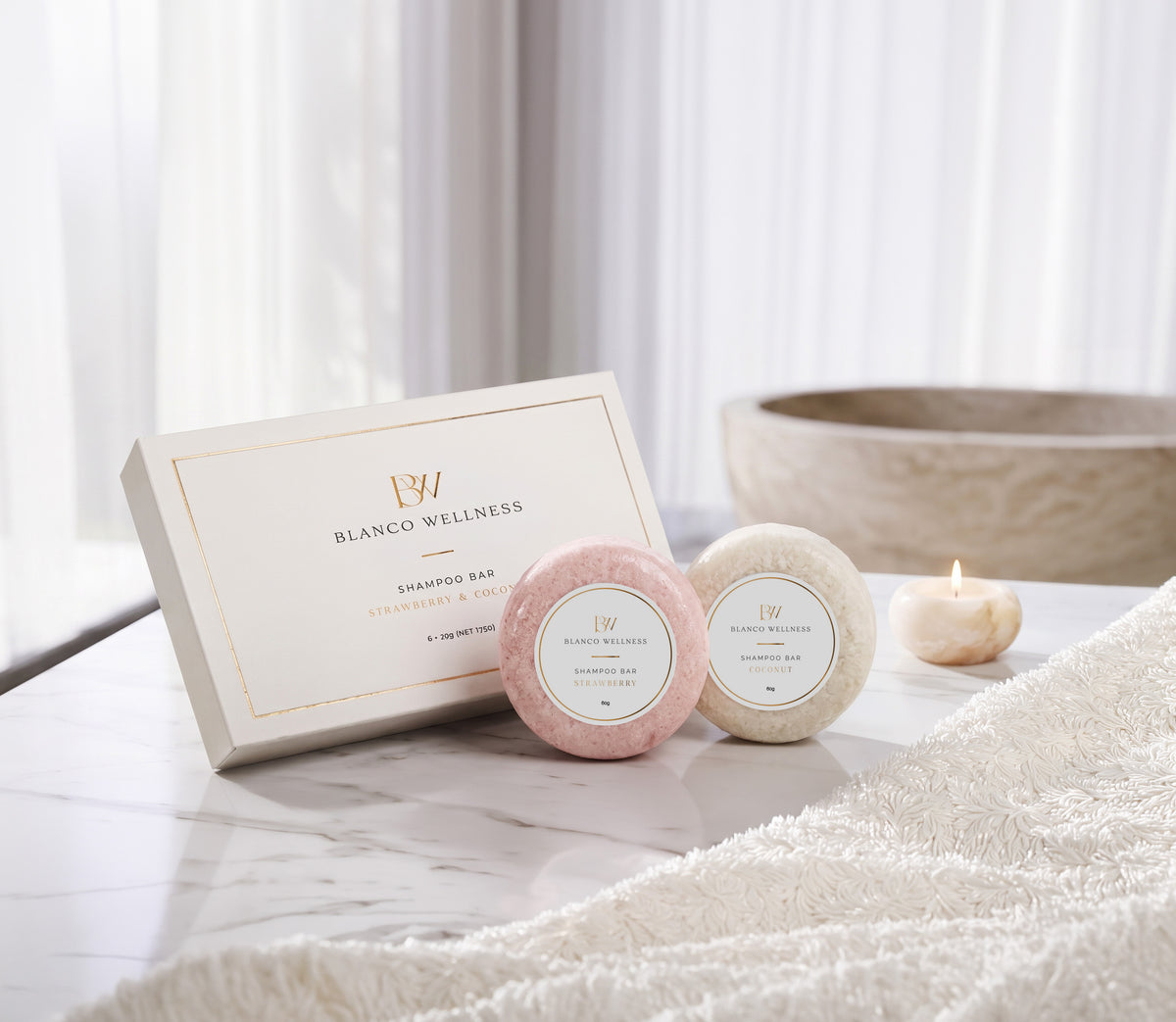 Strawberry & Coconut Shampoo Bar Set
