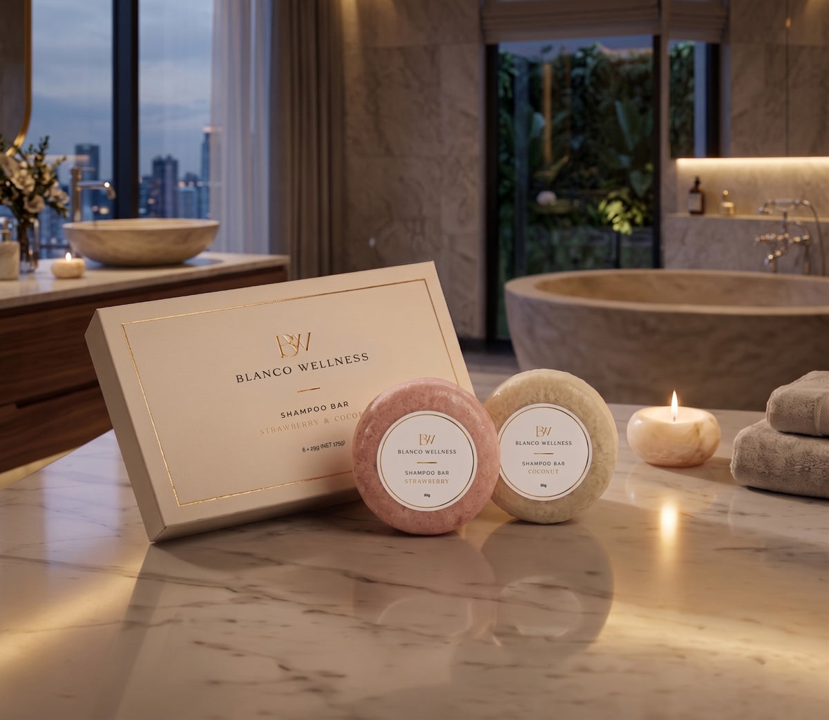 Strawberry & Coconut Shampoo Bar Set